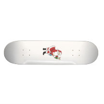 Sankt, die Dekorationen hält Skateboard Brett