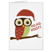 Sankt-Eulen-Ho Ho Schrei-Weihnachtskarten karten