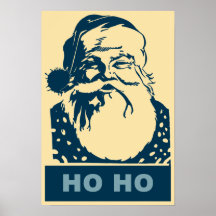 Sankt-Popkunst frohe Weihnachten Ho Ho Plakatdrucke