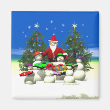 Sankt stoppen zuerst auf Weihnachten Magnets