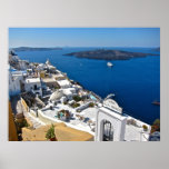 Santorini Leinwand Plakatdruck