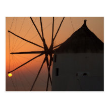 Santorini Sonnenuntergang Postkarten