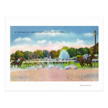 Saratoga Rennstrecke-Ziellinie-Ansicht Postkarte