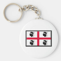 Sardinien-Flagge Schlüsselanhänger