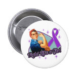 Sarkoidosis-Kampf wie ein Mädchen Retro Rosie Anstecknadelbutton