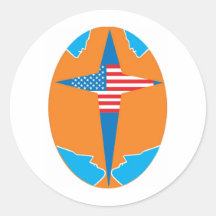 saslanjan usa runder aufkleber