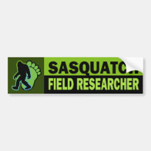 Sasquatch Feld-Forscher Auto Sticker