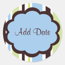 Sassy Blau "Save the Date" Aufkleber