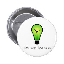 Saubere Energie-Birne - Knopf Anstecknadelbutton