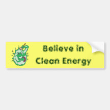 Saubere Energie-Grün gefärbt Autosticker
