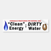 Saubere Energie; Schmutziger Wasser-Autoaufkleber 