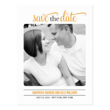 Säubern Sie Blick-Save the Date Karte Postkarte