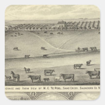 Saunders County Bauernhöfe, Nebraska Sticker