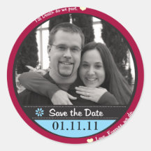 Save the Date Aufkleber