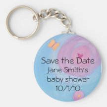 Save the Date Baby-Dusche Keychain Schlüsselanhänger