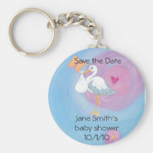 Save the Date Baby-Dusche Keychain Schlüsselanhänger
