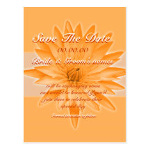 Save the Date der Orange kundengerechte Schablone  Postkarte
