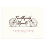 Save the Date Fahrrad errichtet für zwei Postkarten