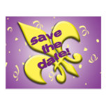 Save the Date Fleur de Lys Postcard Postkarte