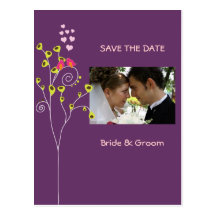 Save the Date Fotopostkarten, Liebevögel