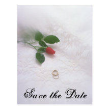 Save the Date - Hochzeits-Ringe Postkarte