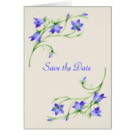 Save the Date Karte mit Bluebell-Blumen