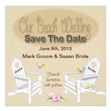 SAVE THE DATE KARTE - STRAND-HOCHZEIT EINLADUNGSKARTEN