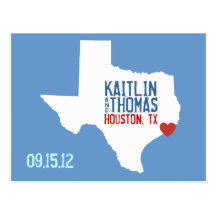 Save the Date - kundengerecht - Texas Postkarte