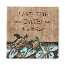 Save the Date Magnet-niedlicher Schildkröte-Strand magnete