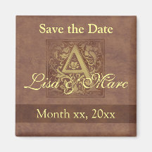 Save the Date Monogramm A Magnete