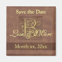Save the Date Monogramm B Magnete
