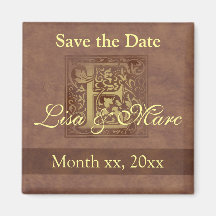 Save the Date Monogramm E Magnete