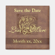 Save the Date Monogramm G Magnete