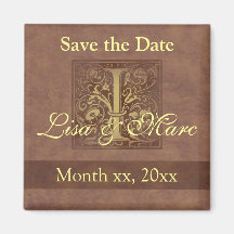 Save the Date Monogramm I Magnete