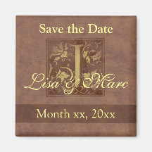 Save the Date Monogramm J Magnete