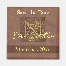 Save the Date Monogramm N Kühlschrankmagnete
