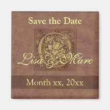 Save the Date Monogramm O Magnete