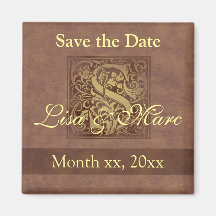 Save the Date Monogramm S Kühlschrankmagnet