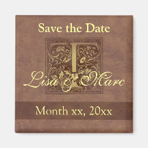Save the Date Monogramm T Magnete