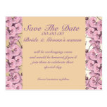 Save the Date rosa Orchidee - kundengerechte Schab Postkarte