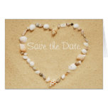 Save the Date Seashell-Herz-Karte