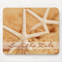 Save the Date Starfish Mousepad