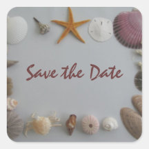 Save the Date/Strand-Hochzeit Aufkleber