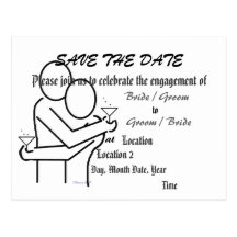 Save the Date Verlobungs-Mitteilung Postkarte