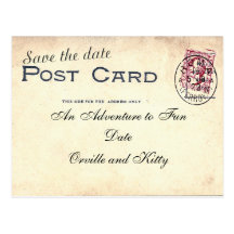 Save the Date Vintage Postkarte