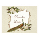 Save the Date - Vintager Pfau-u. Magnolien-Strudel Ankündigung