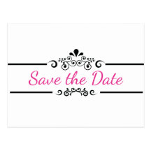 Save the Date White, Purple Photo Wedding Postcard
