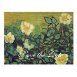 Save the Date wilde Rosen Van Gogh Postkarte