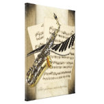Saxophone-u. Klavier-personalisierte Wand-Leinwand Leinwanddruck