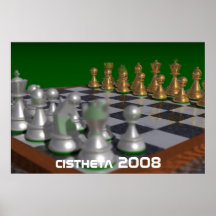 Schach, cistheta 2008 plakatdruck
